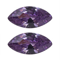 Simulated Amethyst Color Diamond Set of 2 (Mrq 5x2.5 mm) 0.40 ctw Loose Gemstone