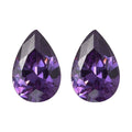 Simulated Amethyst Color Diamond Set of 2 (Pear 6x4 mm) 1.18 ctw Loose Gemstone - Sticky add to cart bar