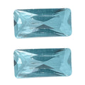 Simulated Aqua Diamond Set of 2 (Bgt 6x3 mm) 1.10 ctw Loose Gemstone - Sticky add to cart bar