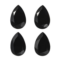 AA Black Onyx Set of 4 (Pear 9x6 mm) 4.37 ctw Loose Gemstone