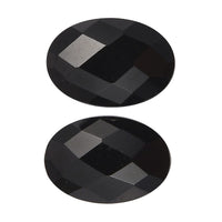 Thai Black Spinel Set of 2 (Ovl 6x4 mm) 1.17 ctw Loose Gemstone