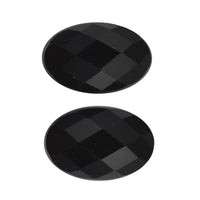 Thai Black Spinel Set of 2 (Ovl 6x4 mm) 0.68 ctw Loose Gemstone