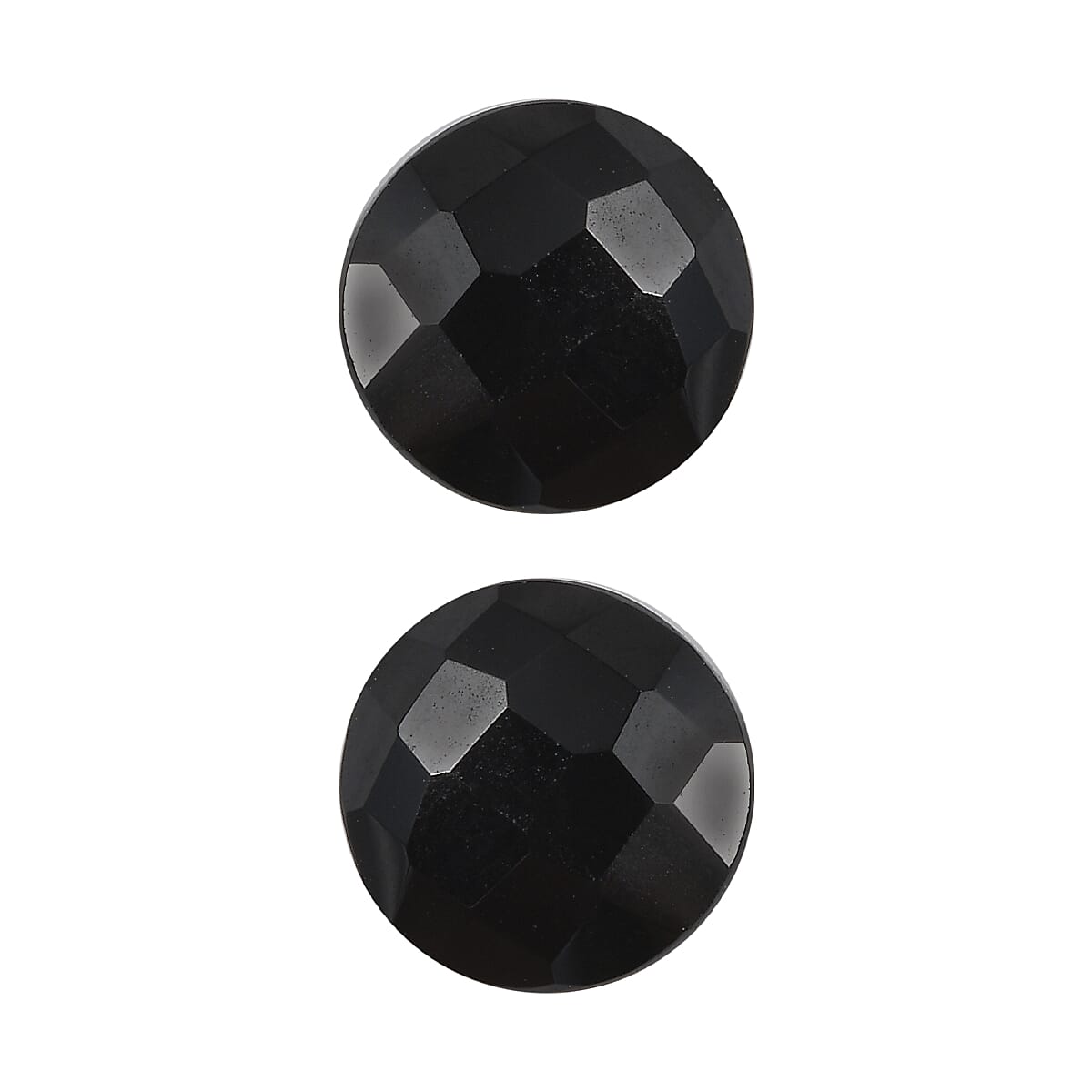 Thai Black Spinel Set of 2 (Rnd 6 mm) 1.78 ctw Loose Gemstone