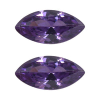 Simulated Blue Diamond Set of 2 (Mrq 6x3 mm) 0.64 ctw Loose Gemstone