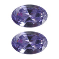 Simulated Blue Diamond Set of 2 (Ovl 6x4 mm) 1.24 ctw Loose Gemstone - Sticky add to cart bar