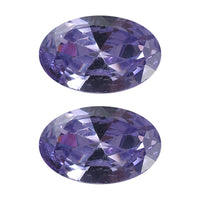 Simulated Blue Diamond Set of 2 (Ovl 6x4 mm) 1.24 ctw Loose Gemstone