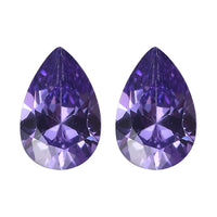 Simulated Blue Diamond Set of 2 (Pear 6x4 mm) 1.17 ctw Loose Gemstone