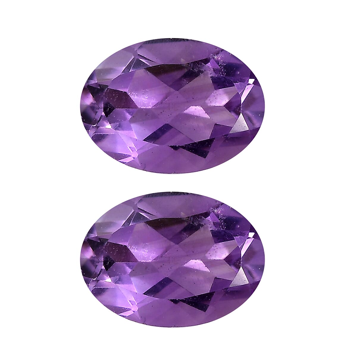 Bolivian Amethyst Set of 2 (Ovl 7x5 mm) 1.35 ctw Loose Gemstone