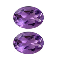 Bolivian Amethyst Set of 2 (Ovl 7x5 mm) 1.35 ctw Loose Gemstone
