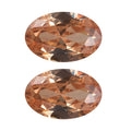 Simulated Champagne Diamond Set of 2 (Ovl 6x4 mm) 1.23 ctw Loose Gemstone - Sticky add to cart bar