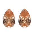 Simulated Champagne Diamond Set of 2 (Pear 6x4 mm) 1.20 ctw Loose Gemstone - Sticky add to cart bar