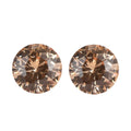 Simulated Champagne Diamond Set of 2 (Rnd 5 mm) Loose Gemstone 1.52 ctw Loose Gemstone - Sticky add to cart bar