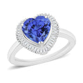 Luxoro Premium Tanzanite and White Diamond 2.40 ctw G-H I2 Ring in 14K White Gold - Sticky add to cart bar