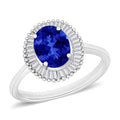 Rhapsody AAAA Tanzanite and E-F VS2 Diamond 1.70 ctw Ring in 950 Platinum - Sticky add to cart bar