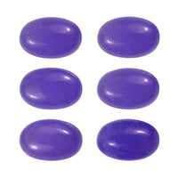 Purple Jade Set of 6 (Ovl 6x4 mm) 3.43 ctw Loose Gemstone