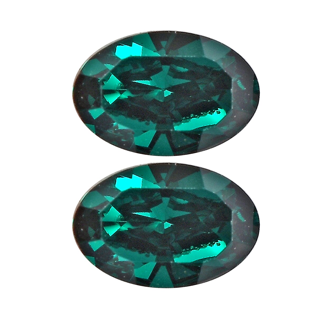 Emerald Crystal by Swarovski Set of 2 (Ovl 6x4 mm) 0.79 ctw Loose Gemstone