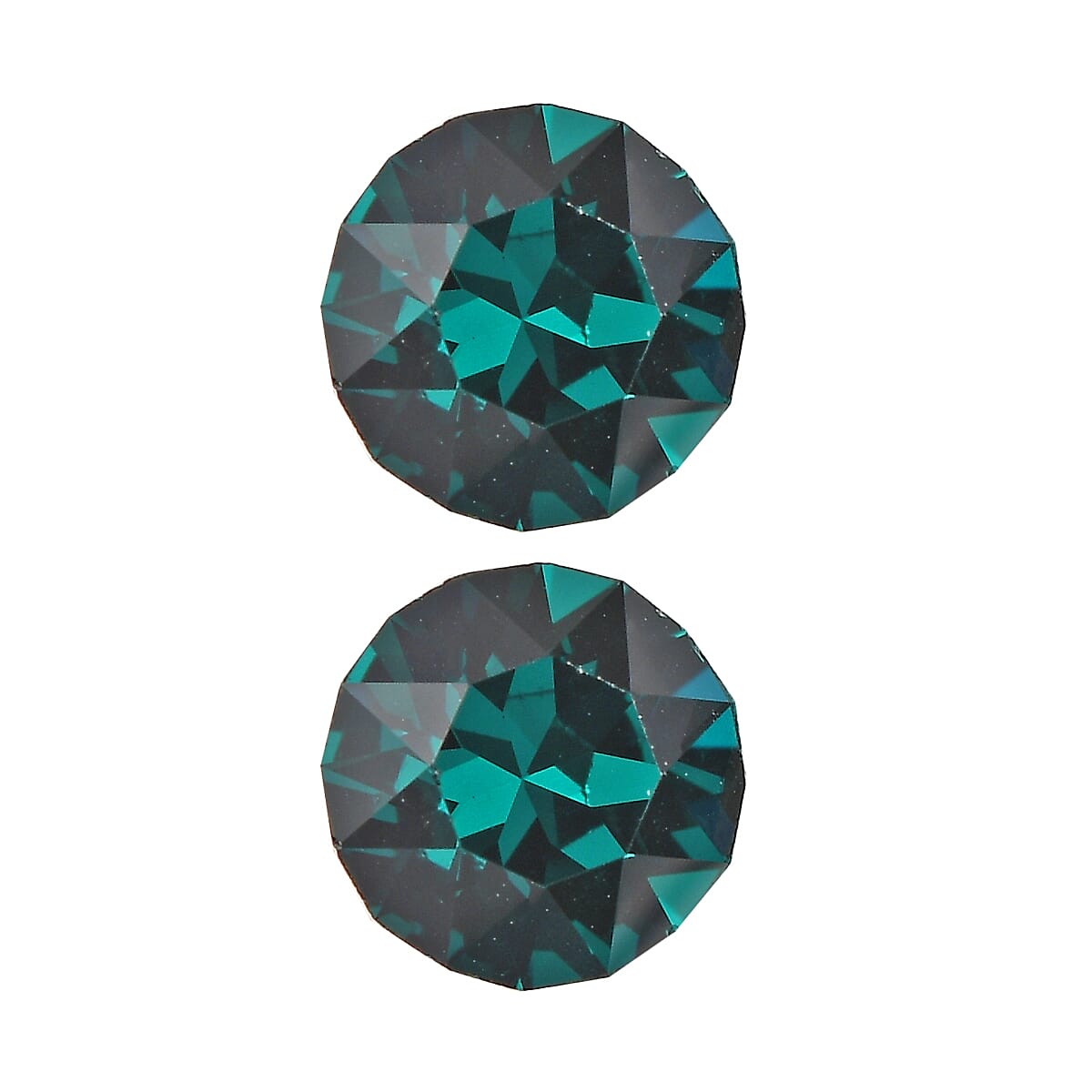 Emerald Crystal by Swarovski Set of 2 (Rnd 5.3 mm) 0.85 ctw Loose Gemstone