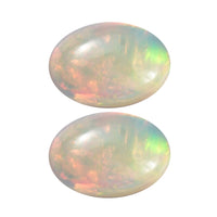 Ethiopian Welo Opal Set of 2 (Ovl 6x4 mm) 0.48 ctw Loose Gemstone