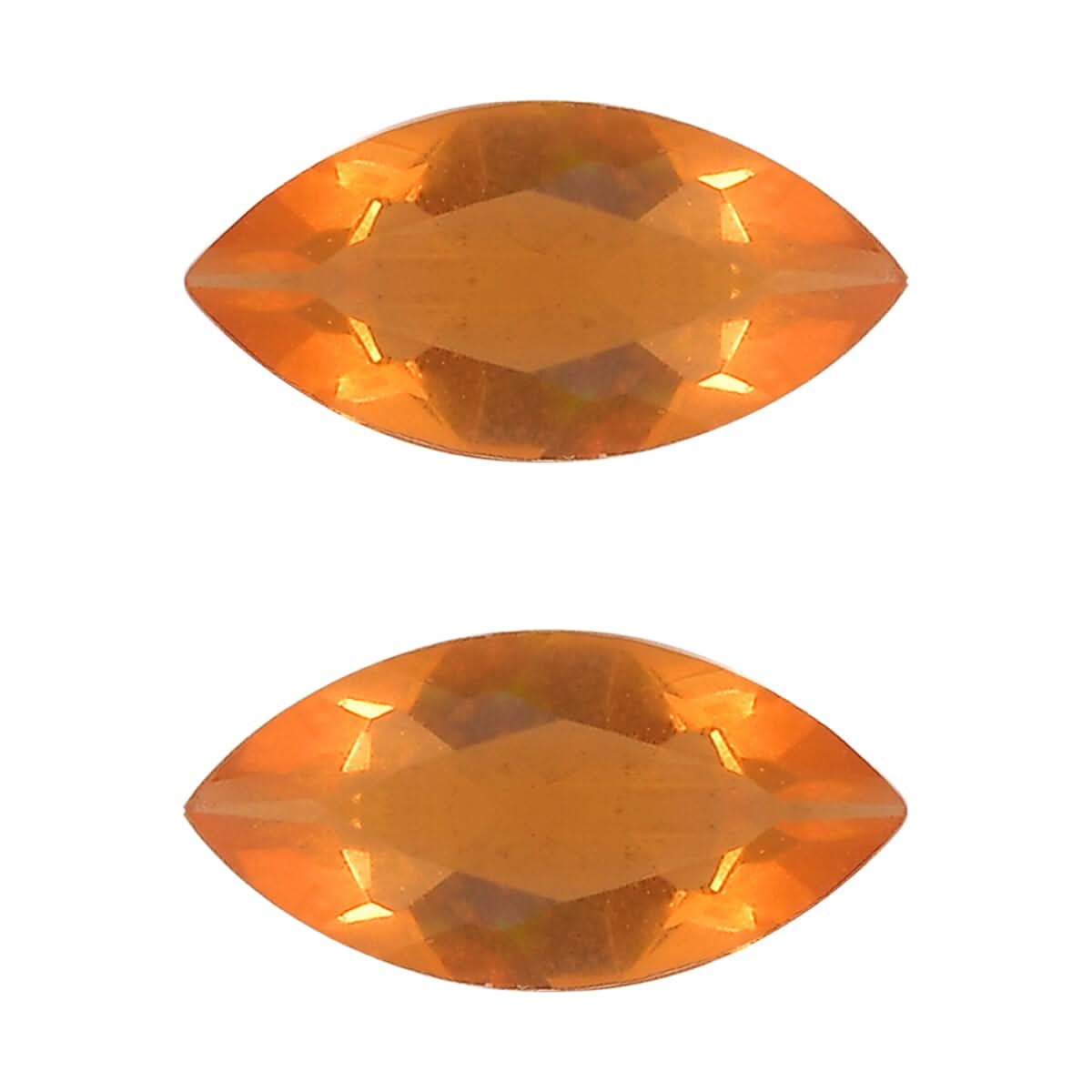 AA Fire Opal Set of 2 (Mrq 5x2.5 mm) 0.12 ctw Loose Gemstone