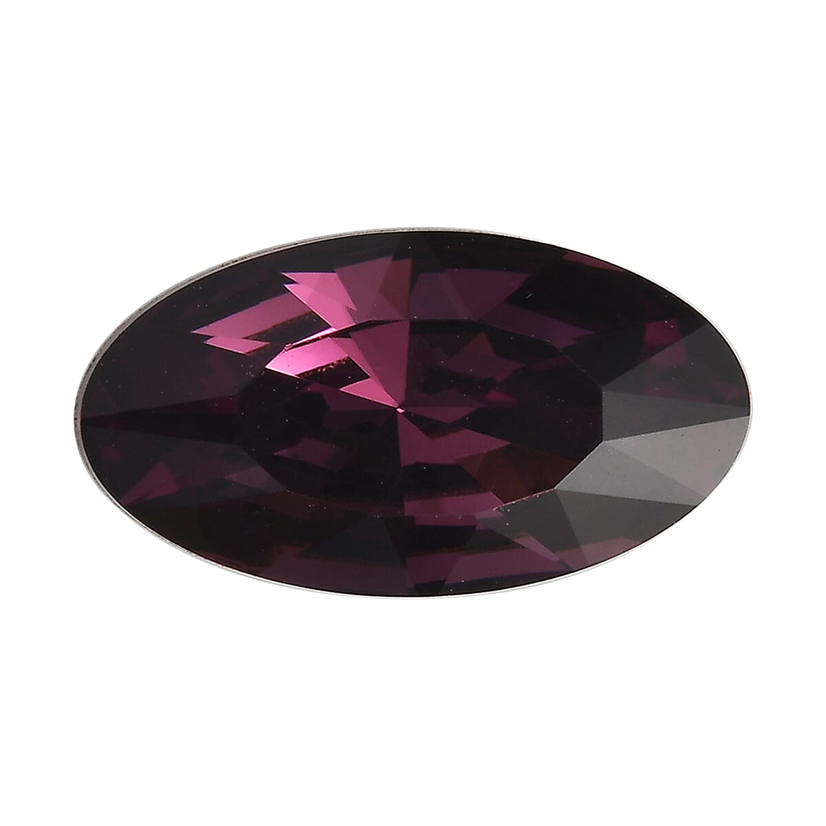 Foilback Amethyst Crystal by Swarovski (Ovl 14x7.5 mm) 2.40 ctw Loose Gemstone