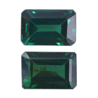 Simulated Green Diamond Set of 2 (Oct 6x4 mm) 1.95 ctw Loose Gemstone