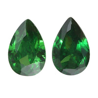 Simulated Green Diamond Set of 2 (Pear 6x4 mm) 0.47 ctw Loose Gemstone