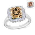 Luxoro Premium Turkizite and Diamond G-H I2 Ring 14K White Gold (Size 10.0) 2.85 ctw - Sticky add to cart bar