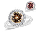 Luxoro Premium Turkizite and Diamond G-H I2 Ring in 14 White Gold (Size 10.0) 2.50 ctw - Sticky add to cart bar