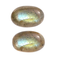 Malagasy Labradorite Set of 2 (Ovl 6x4 mm) 1.24 ctw Loose Gemstone