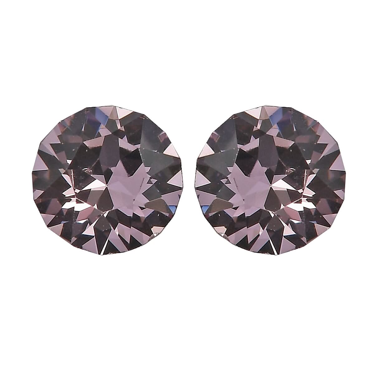 Light Amethyst Crystal by Swarovski Set of 2 (Rnd 5.3 mm) 0.80 ctw Loose Gemstone