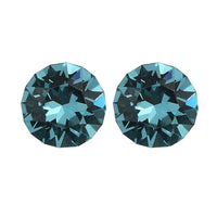 Light Turquoise Crystal by Swarovski Set of 2 (Rnd 5.3 mm) 0.84 ctw Loose Gemstone