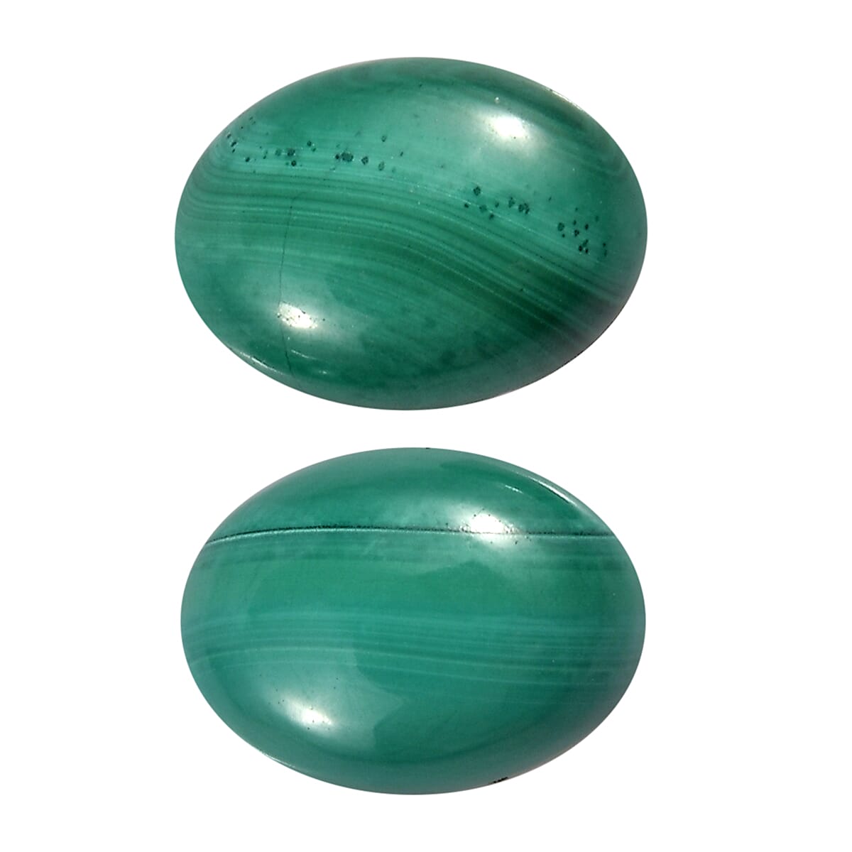 African Malachite Set of 2 (Ovl 7x5 mm) 1.60 ctw Loose Gemstone