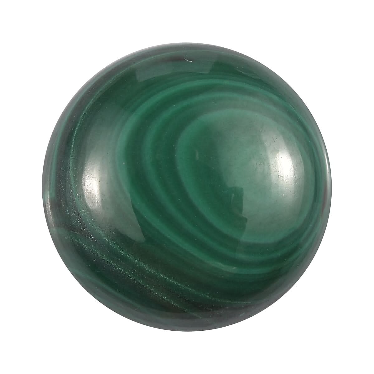 African Malachite (Rnd 14 mm) 9.51 ctw Loose Gemstone