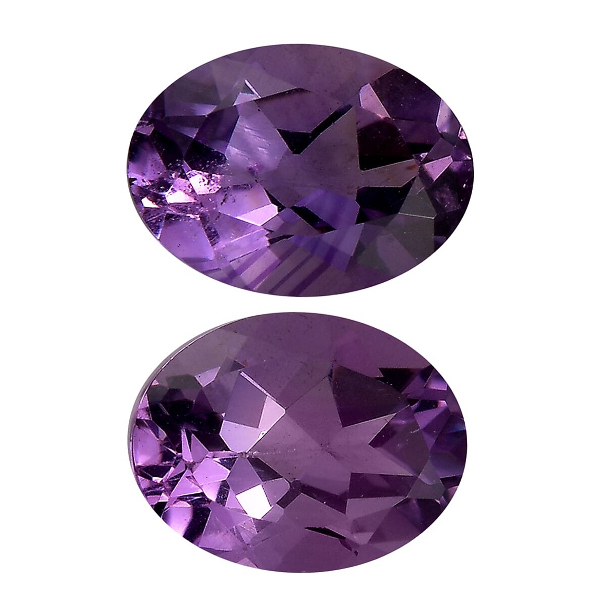 AA Mashamba Amethyst Set of 2 (Ovl 8x6 mm) 1.95 ctw Loose Gemstone