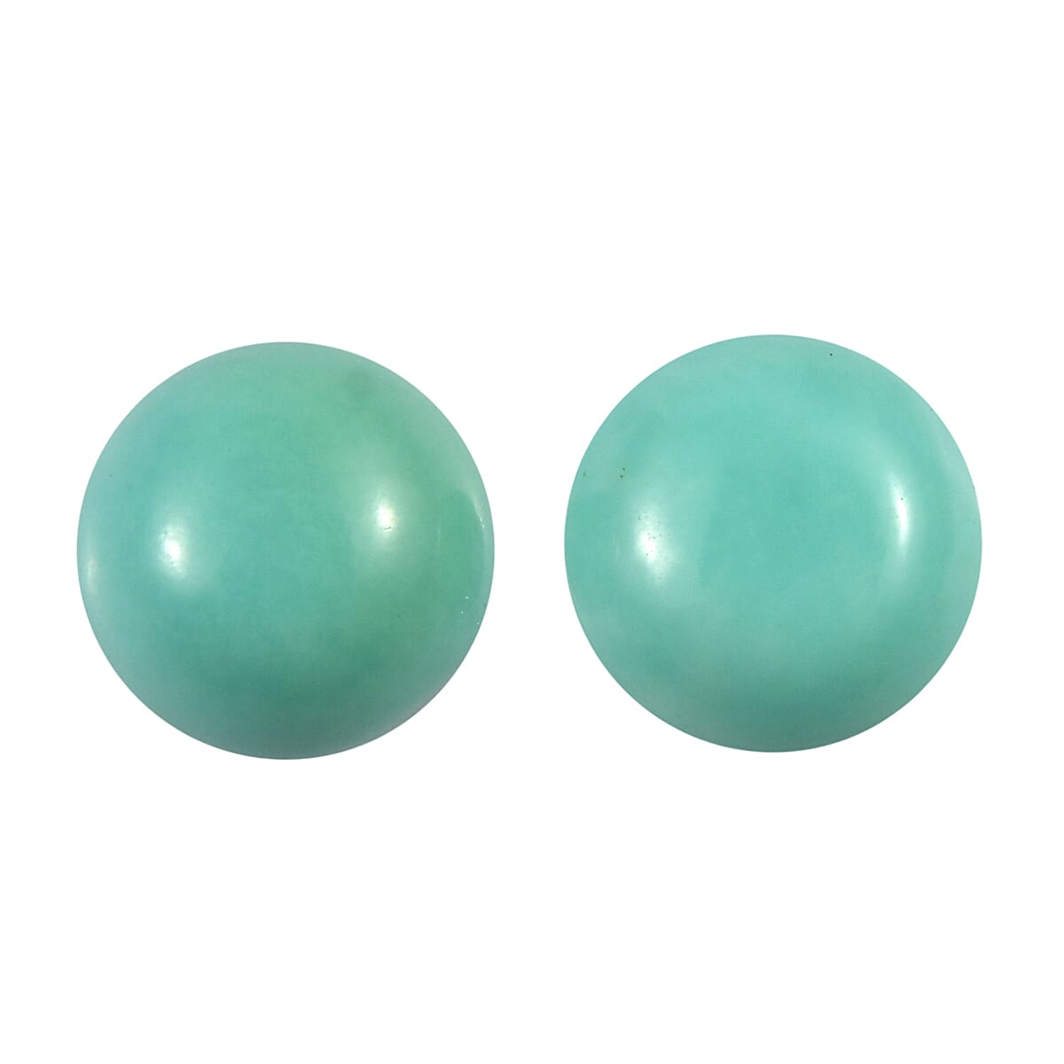 Mexican Turquoise Set of 2 (Rnd 5 mm) 0.83 ctw Loose Gemstone