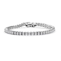 Luxuriant Lab Grown Diamond E-F, VS 5.00 ctw Bracelet in Rhodium Over Sterling Silver (6.50 In)