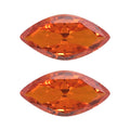 Simulated Orange Diamond (Mrq 5x2.5mm) 0.36 ctw Loose Gemstone - Sticky add to cart bar