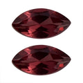 Orissa Rose Garnet Set of 2 (Mrq 5x2.5mm) 0.34 ctw Loose Gemstone - Sticky add to cart bar