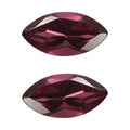 Orissa Rose Garnet Set of 2 (Mrq 6x3mm) 0.55 ctw Loose Gemstone - Sticky add to cart bar