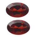 Orissa Rose Garnet Set of 2 (Ovl 6x4mm) 1.05 ctw Loose Gemstone - Sticky add to cart bar