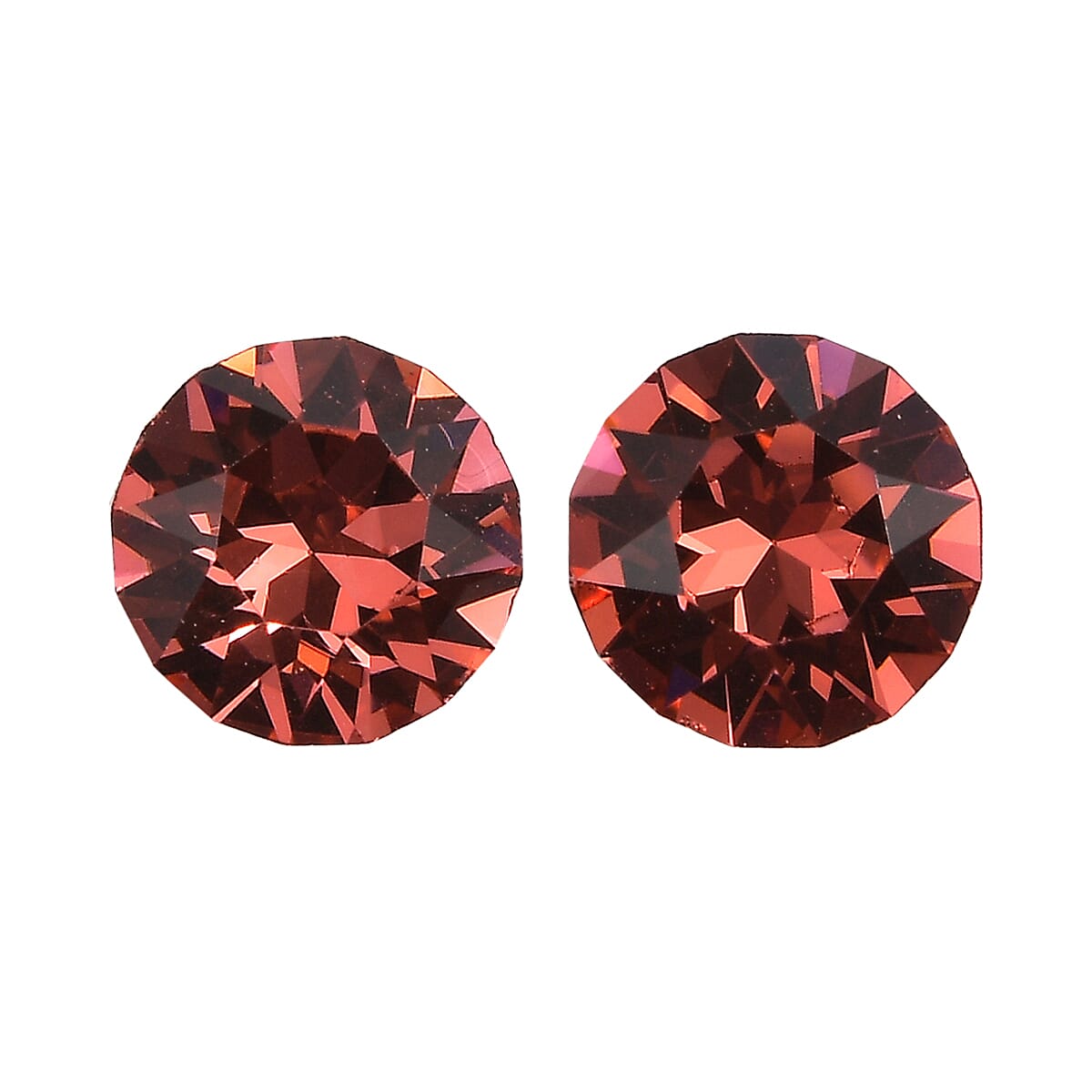 Padparasha Crystal by Swarovski (Rnd 5.3 mm) 0.82 ctw Loose Gemstone