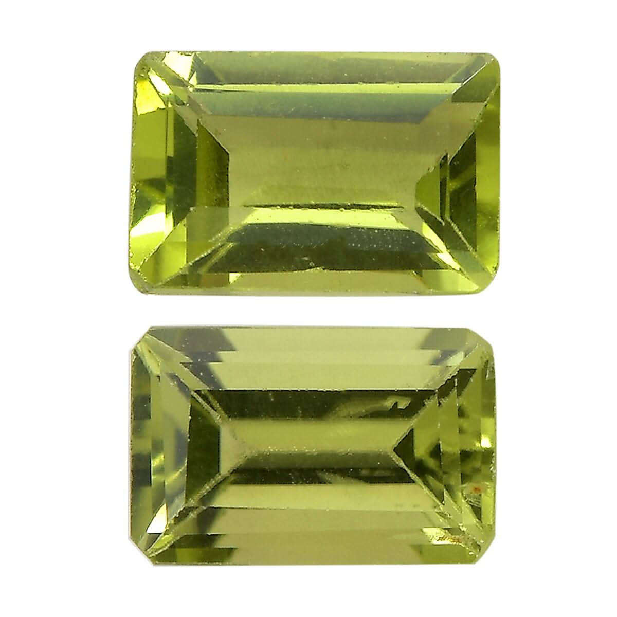 Set of 2 Peridot (Bgt 6x4 mm) 1.10 ctw Loose Gemstone