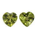 Set of 2 Peridot (Hrt 5 mm) 0.90 ctw Loose Gemstone - Sticky add to cart bar