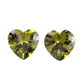 Simulated Peridot Diamond Set of 2 (Hrt 6mm) 2.59 ctw Loose Gemstone - Sticky add to cart bar