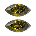 Simulated Peridot Diamond Set of 2 (Mrq 5x2.5mm) 0.41 ctw Loose Gemstone - Sticky add to cart bar