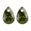 Simulated Peridot Diamond Set of 2 (Pear 6x4mm) 1.19 ctw Loose Gemstone - Sticky add to cart bar