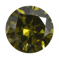 Simulated Peridot Diamond (Rnd 8mm) 3.20 ctw Loose Gemstone