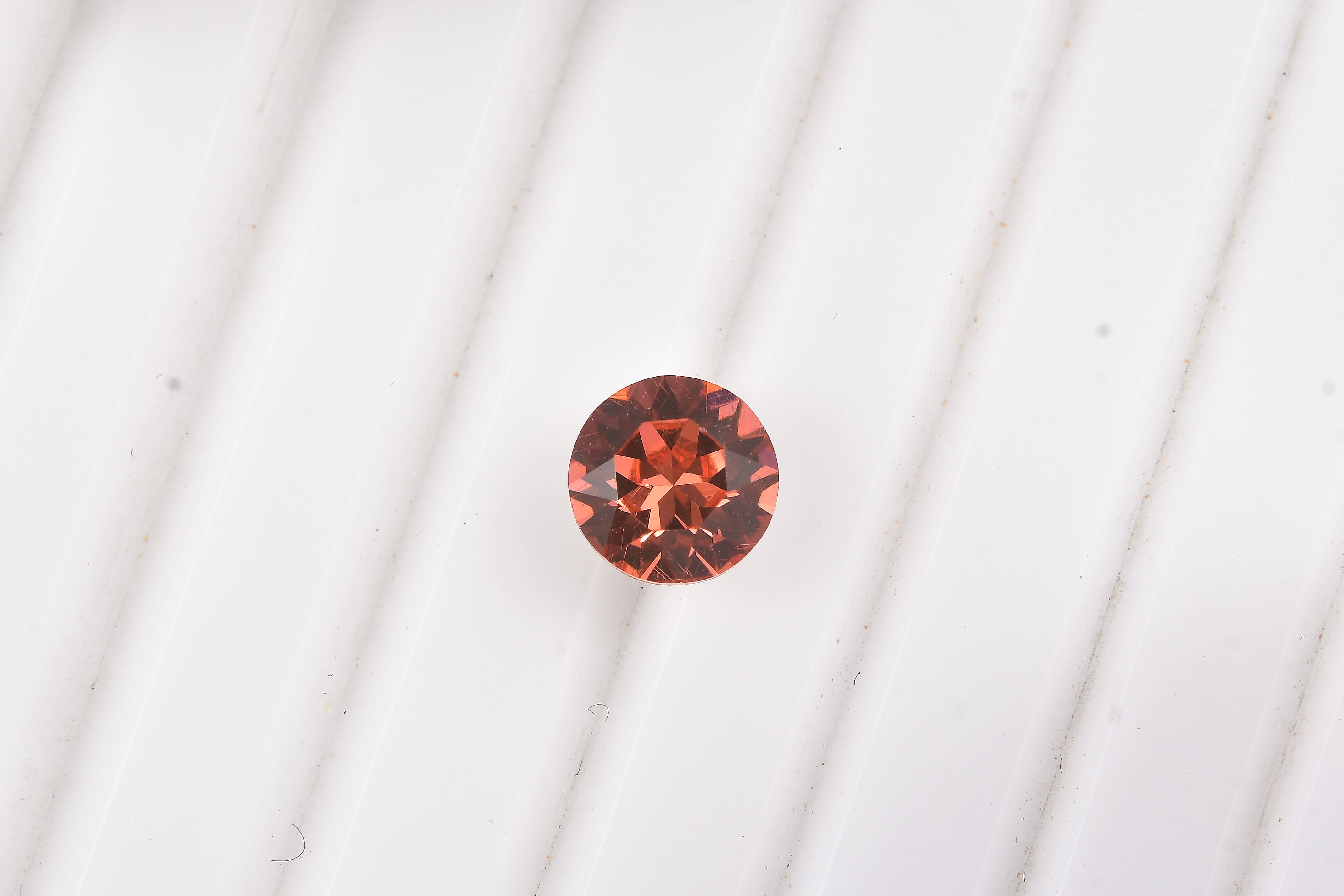 Padparasha Crystal by Swarovski (Rnd 7.25 mm) 1.25 ctw Loose Gemstone