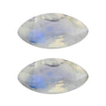 AAA Rainbow Moonstone Set of 2 (Mrq 5x2.5 mm) 0.27 ctw Loose Gemstone - Sticky add to cart bar