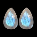 Set of 2 Rainbow Moonstone (Pear 6x4 mm) 0.68 ctw Loose Gemstone - Sticky add to cart bar